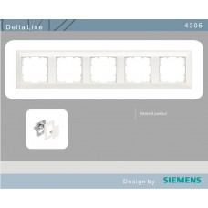 4305 Siemens Delta Line - rama 5 posturi (intrerupator si/sau priza)